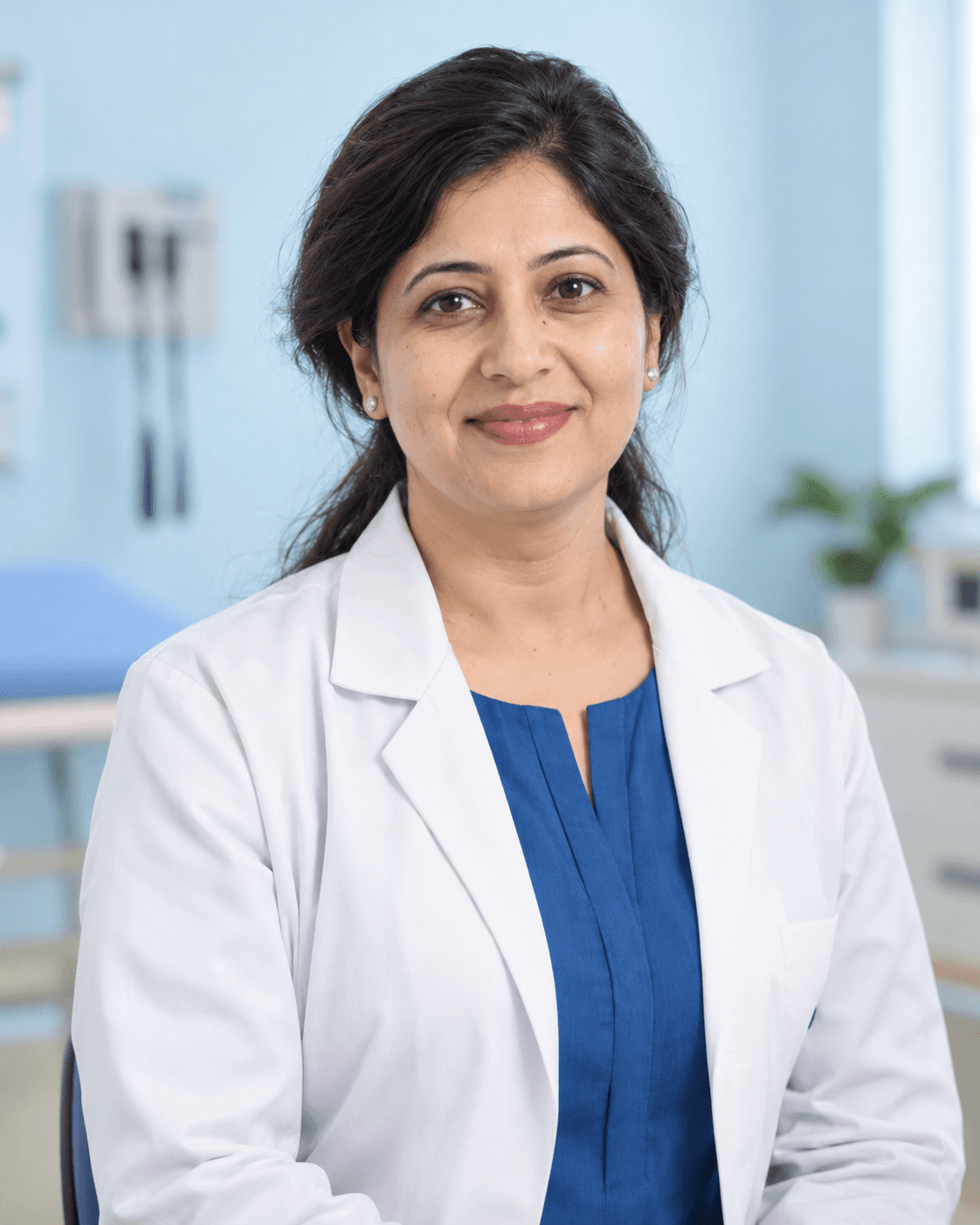 Illustrative placeholder portrait; replace with your doctor’s photograph